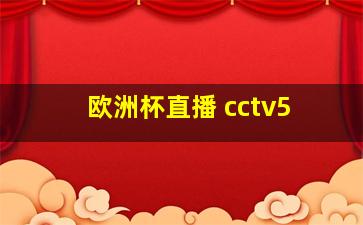 欧洲杯直播 cctv5